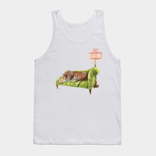 Vintage Tiger decor Tank Top